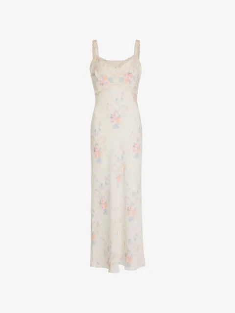 LoveShackFancy Annabeth floral-print lace-trimmed maxi dress