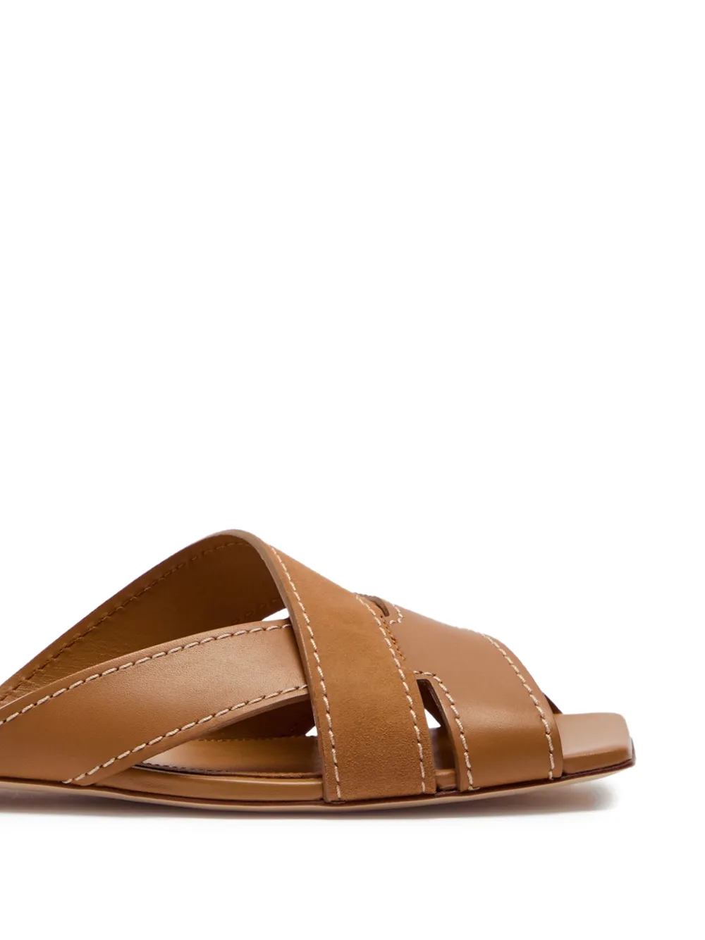 Tod's crossover-strap square-toe sandals Bruin