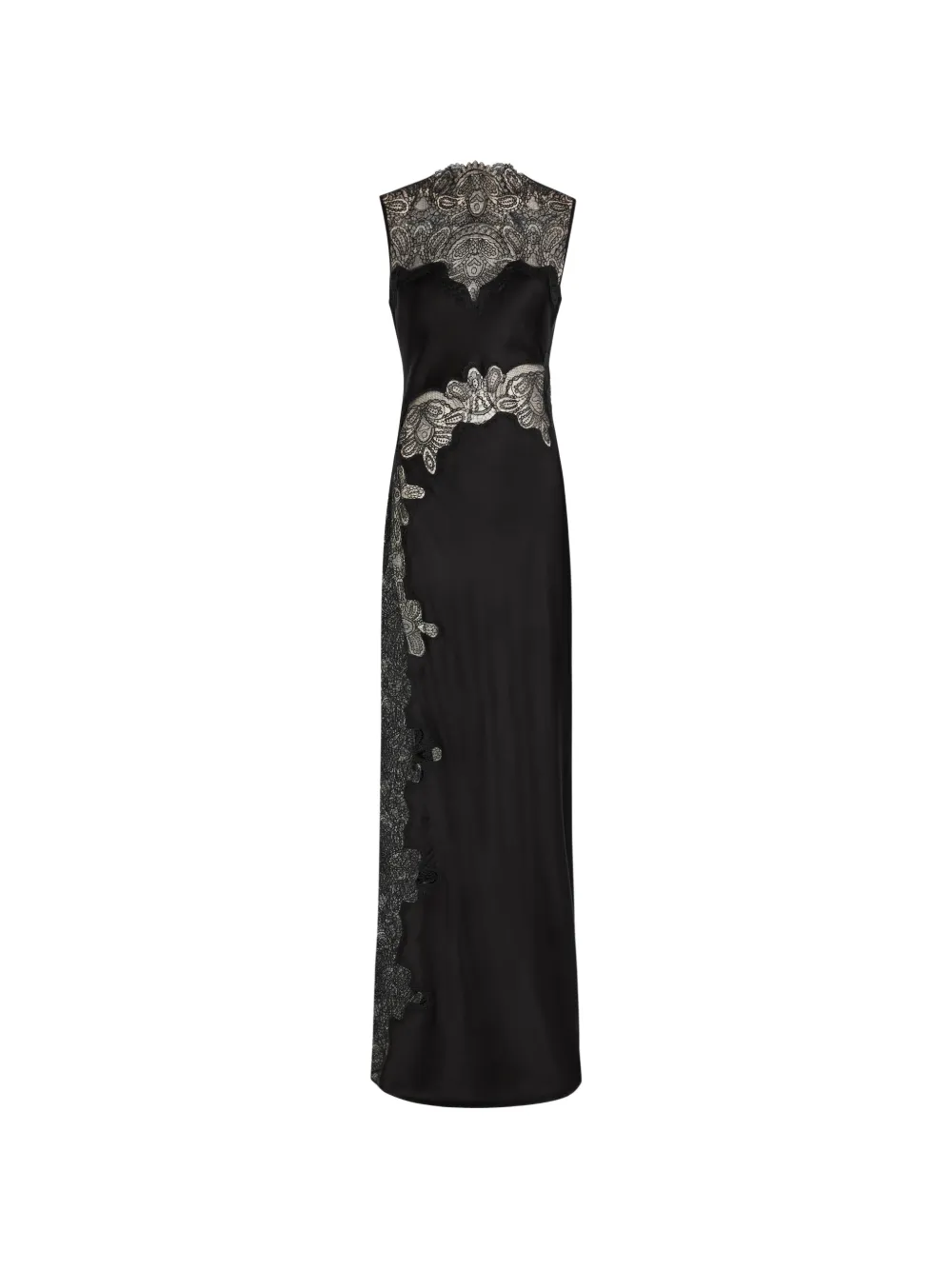 Shona Joy Jamila lace-panelled sleeveless maxi dress - Nero