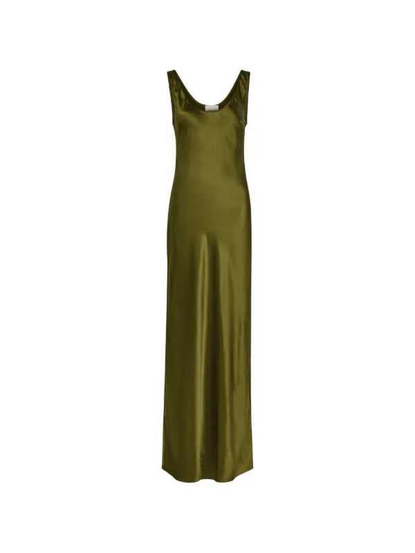 reformation green satin dress reformation green silk dress REFORMATION (olive/green) Jillian silk midi