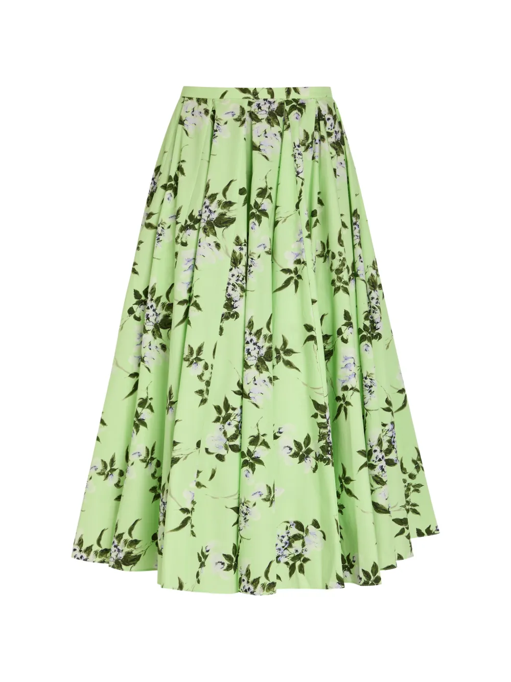 Emilia Wickstead Rhea floral-print pleated midi skirt - Grün