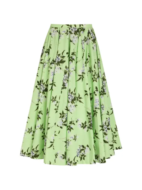 Emilia Wickstead falda midi Rhea con estampado floral