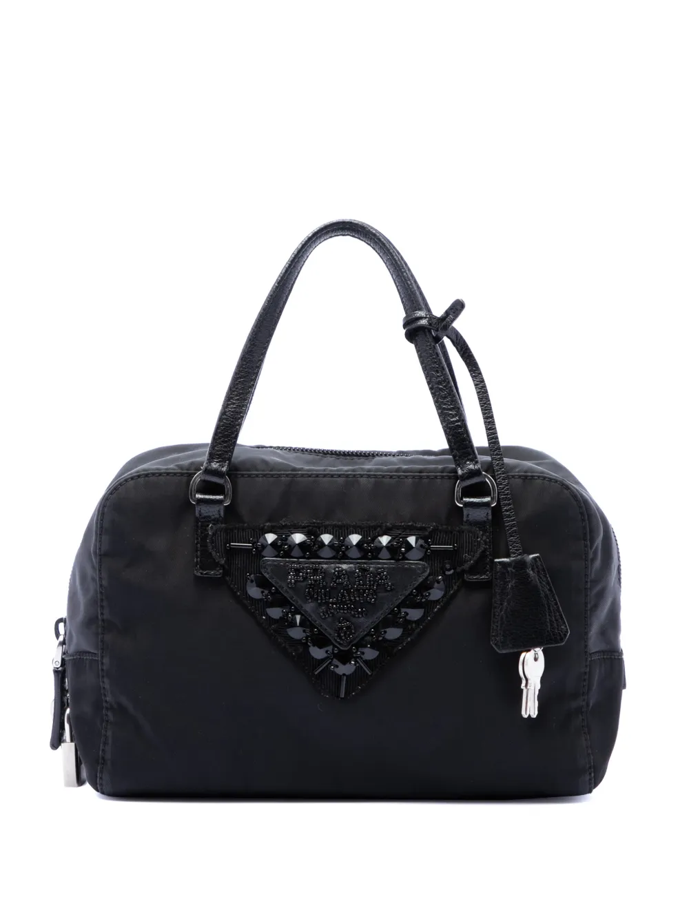 Prada Pre-Owned 2013-2025 Tessuto Beaded handbag - Nero