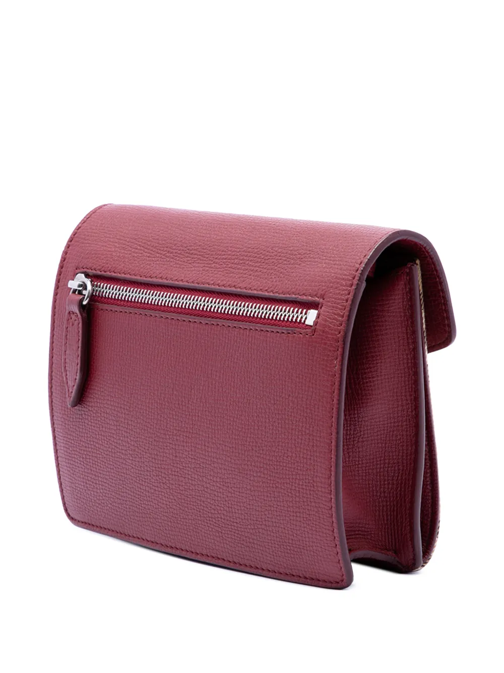  Burberry Pre-owned Borsa A Tracolla Derby Macken Piccola In Tela E Pelle Con Motivo House Check 2000-2017 - Rosso 