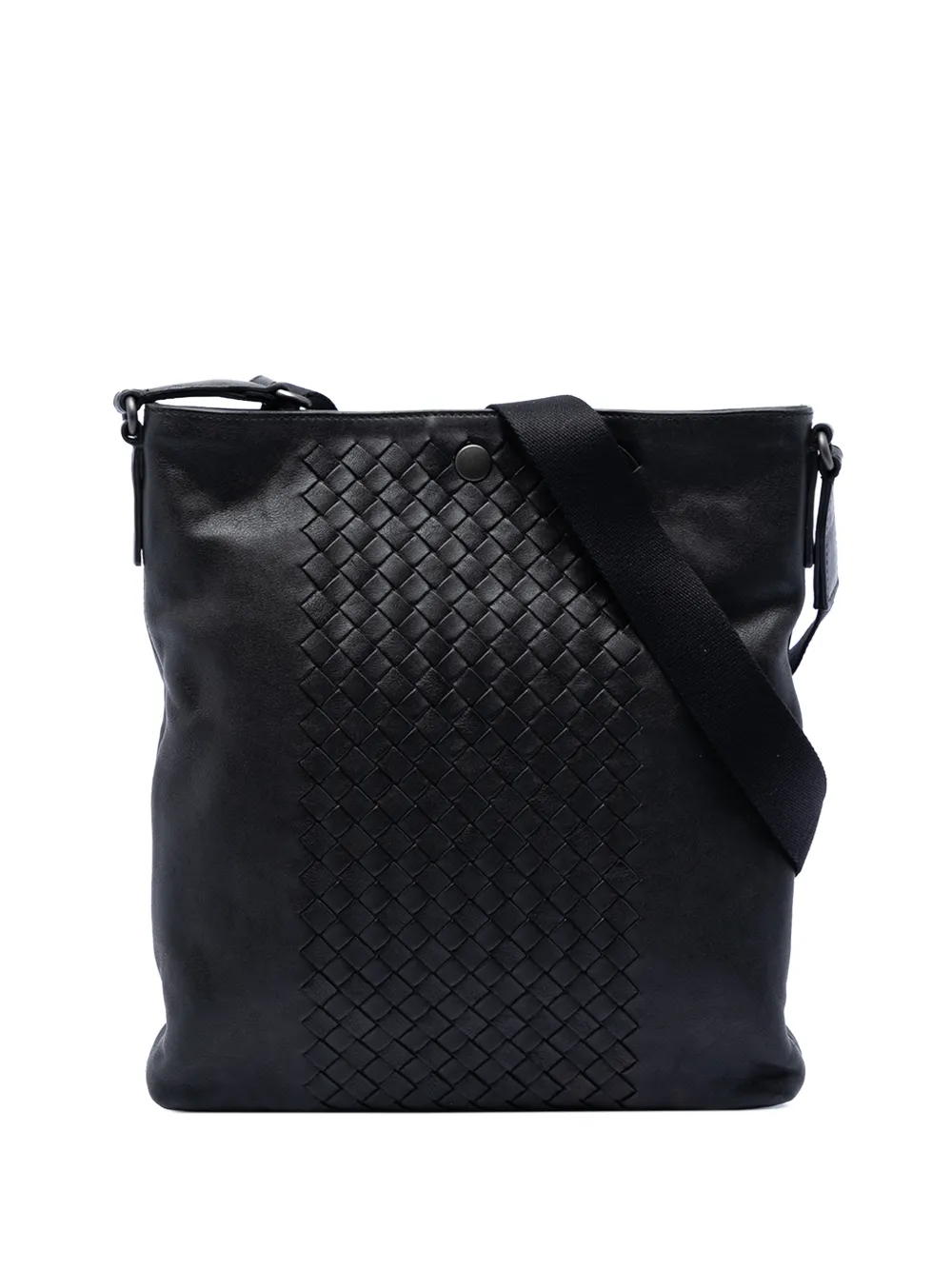 Bottega Veneta Pre-Owned 2012-2026 Intrecciato Trimmed Nappa crossbody bag - Nero
