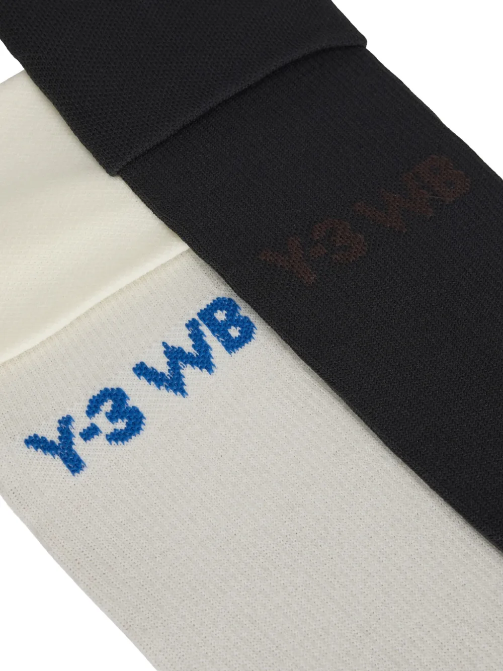 Y-3 x Wales Bonner twee paar kniekousen met logo-print Zwart