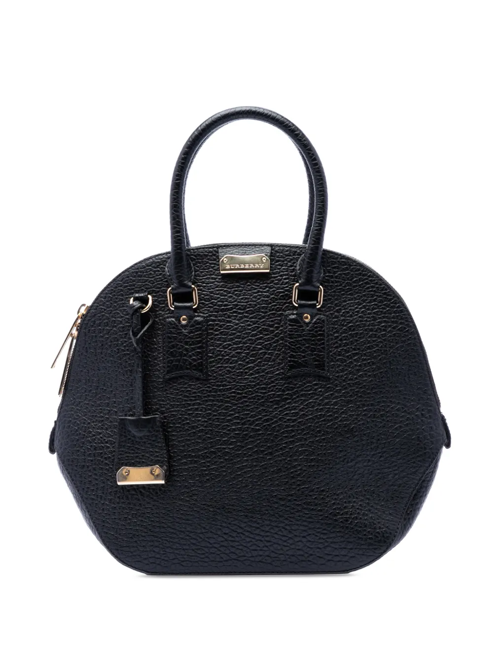 Burberry Pre-Owned 2000-2017 Large Grained Calfskin Heritage Orchard Bowling Bag satchel - Black