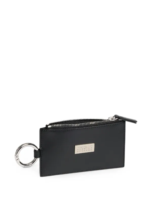 MM6 Maison Margiela Leather Zip Wallet | Black | FARFETCH GE