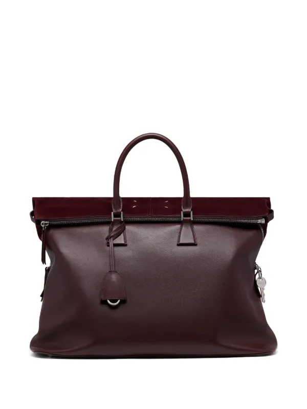 Maison Margiela XL 5AC Soft Leather Shoulder Bag in Red
