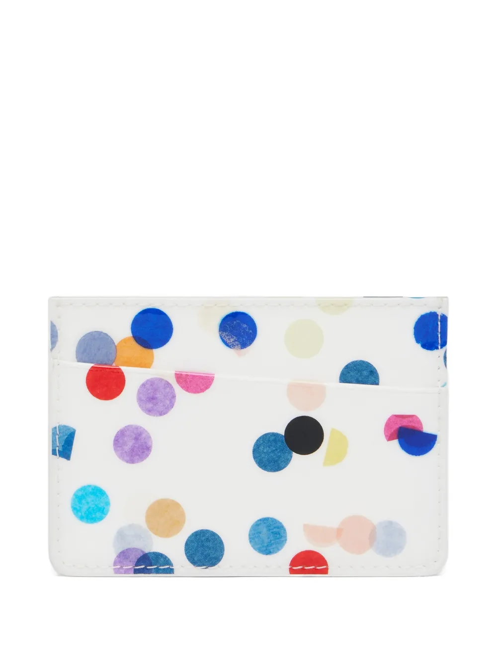 Maison Margiela slim confetti-print card holder - Bianco