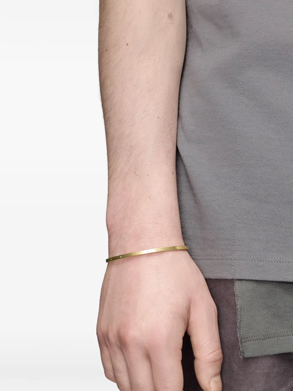 Maison Margiela Numeric engraved cuff bracelet - Gold