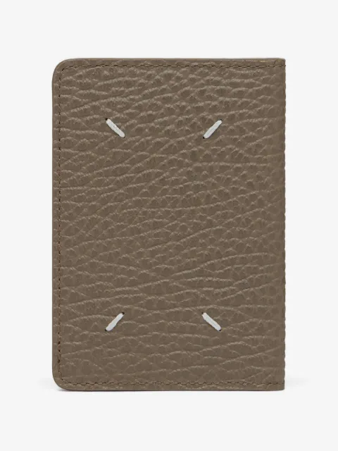 Maison Margiela porte-cartes en cuir grainé à quatre coutures signature