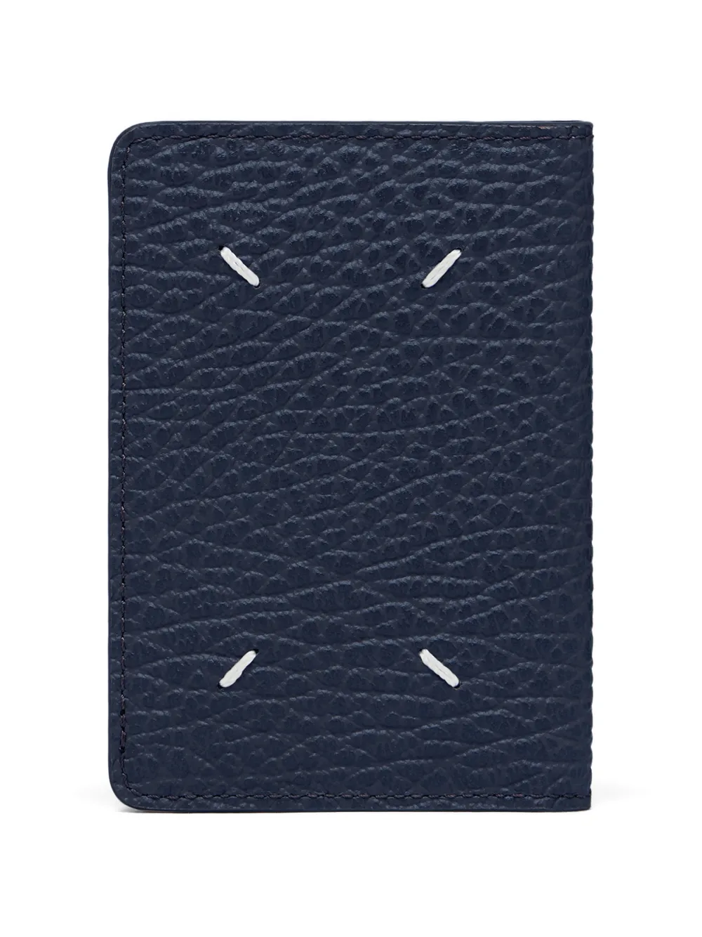 Maison Margiela Four Stitches grained card holder - Blu