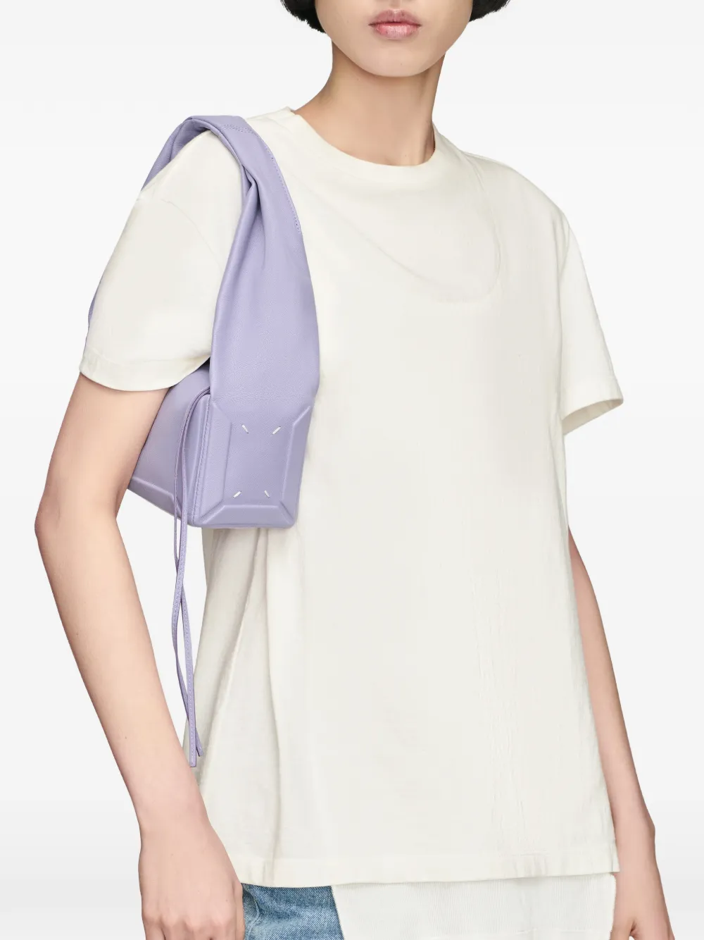Maison Margiela Kleine Box Bag East West tas Paars