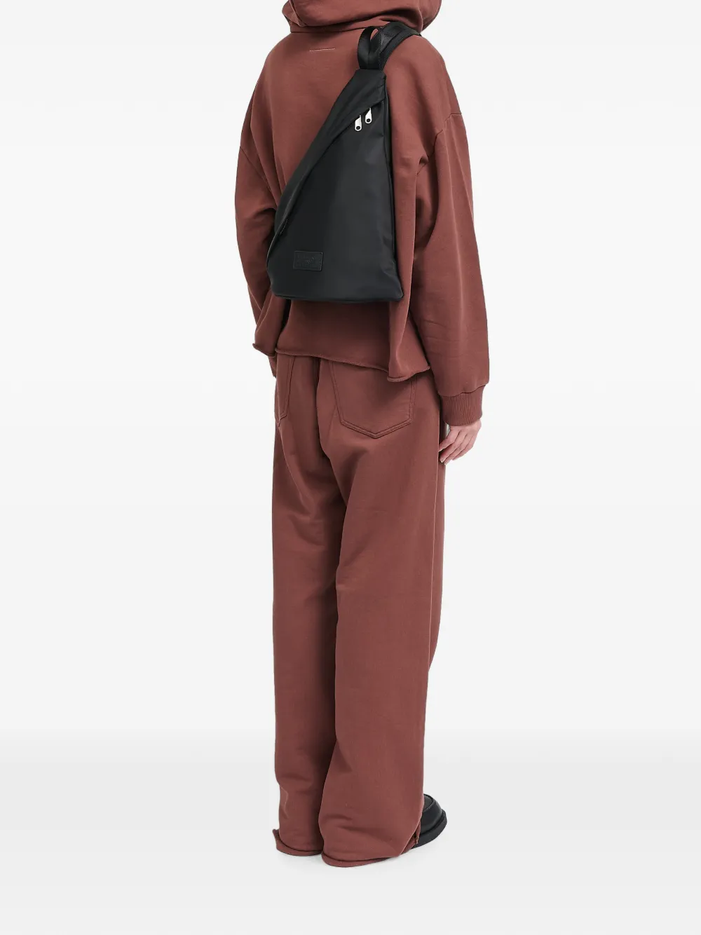 MM6 Maison Margiela Triangel schoudertas met logopatch Zwart