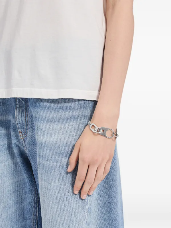 MM6 Maison Margiela Bottle Cap Chain Bracelet in Silver