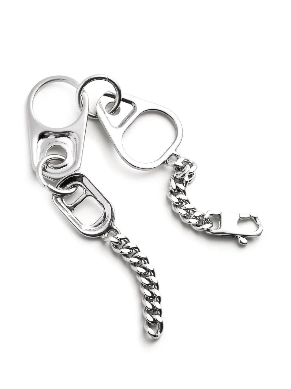 MM6 Maison Margiela Bottle Cap Chain Bracelet in Silver, view 4