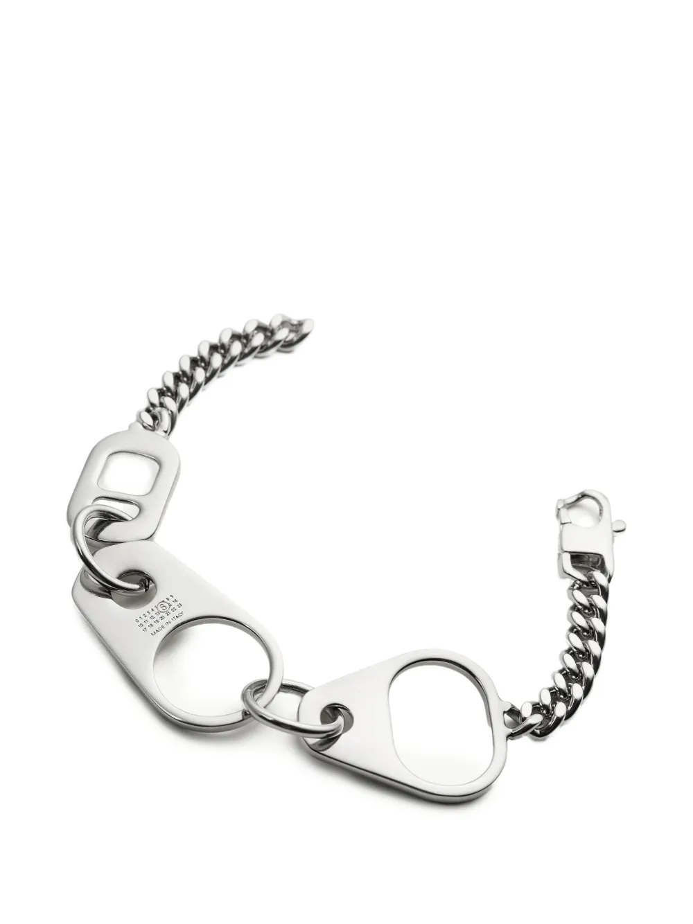 MM6 Maison Margiela Bottle Cap Chain Bracelet in Silver, view 3