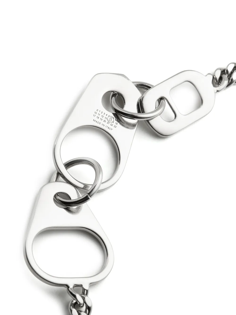 MM6 Maison Margiela Bottle Cap Chain Bracelet in Silver, view 5