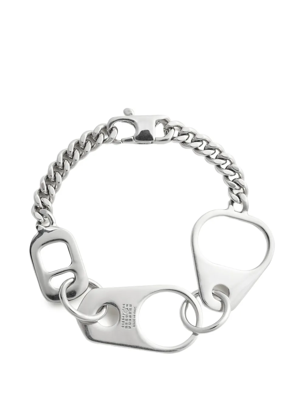MM6 Maison Margiela bottle cap chain bracelet - Silber