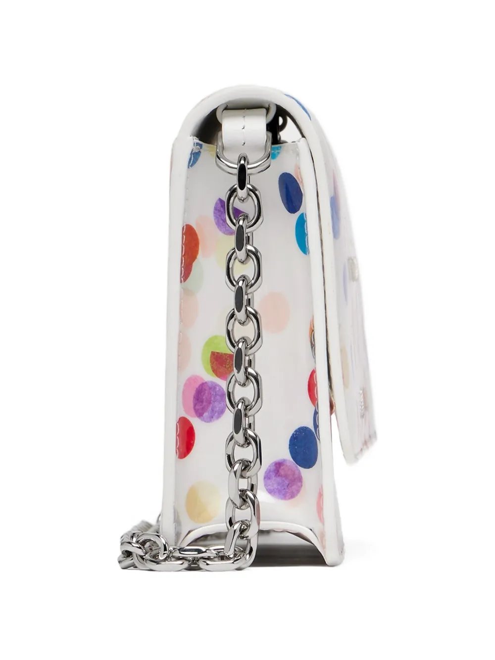 Maison Margiela Portemonnee met ketting en confettiprint Wit