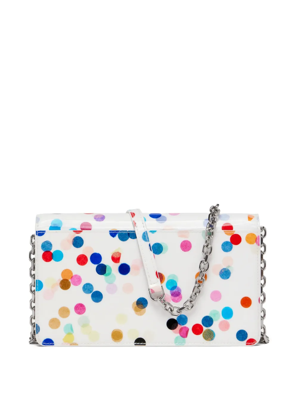 Maison Margiela Portemonnee met ketting en confettiprint Wit