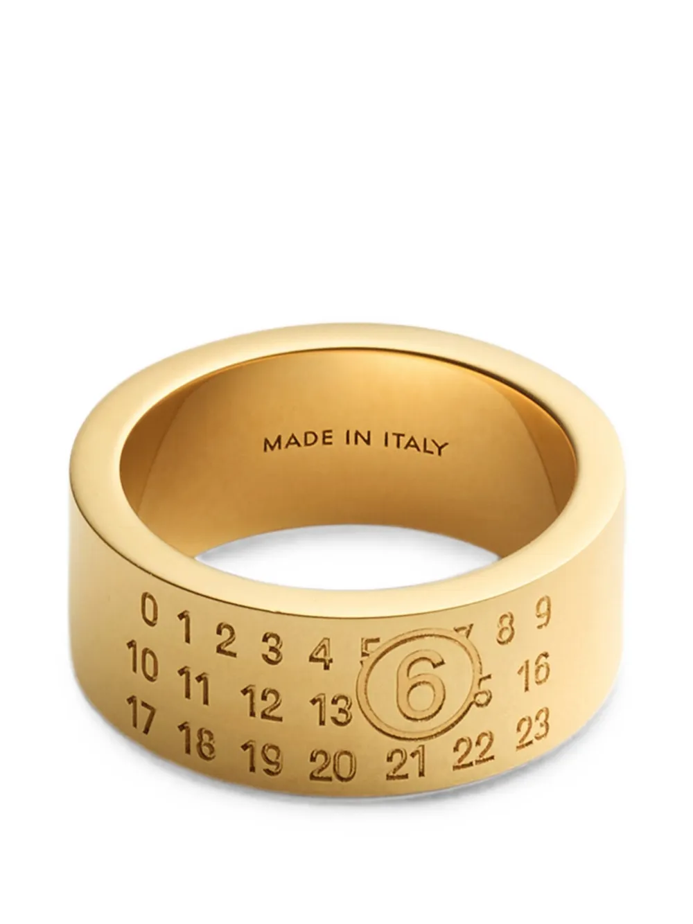 MM6 Maison Margiela gold Numeric ring