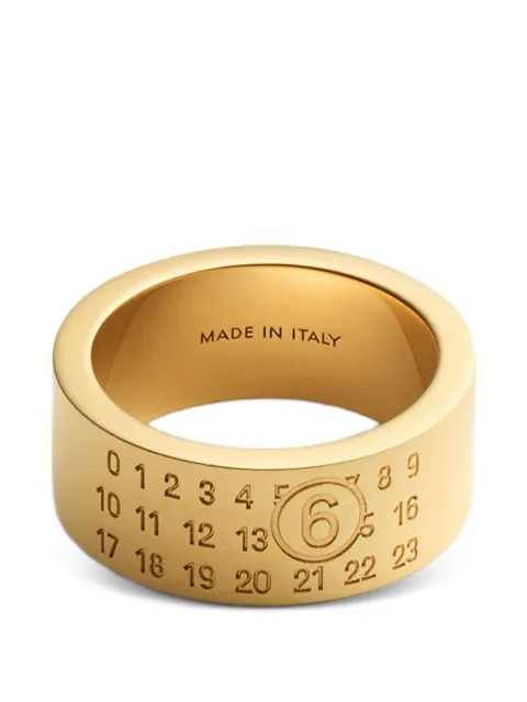 MM6 Maison Margiela gold Numeric ring