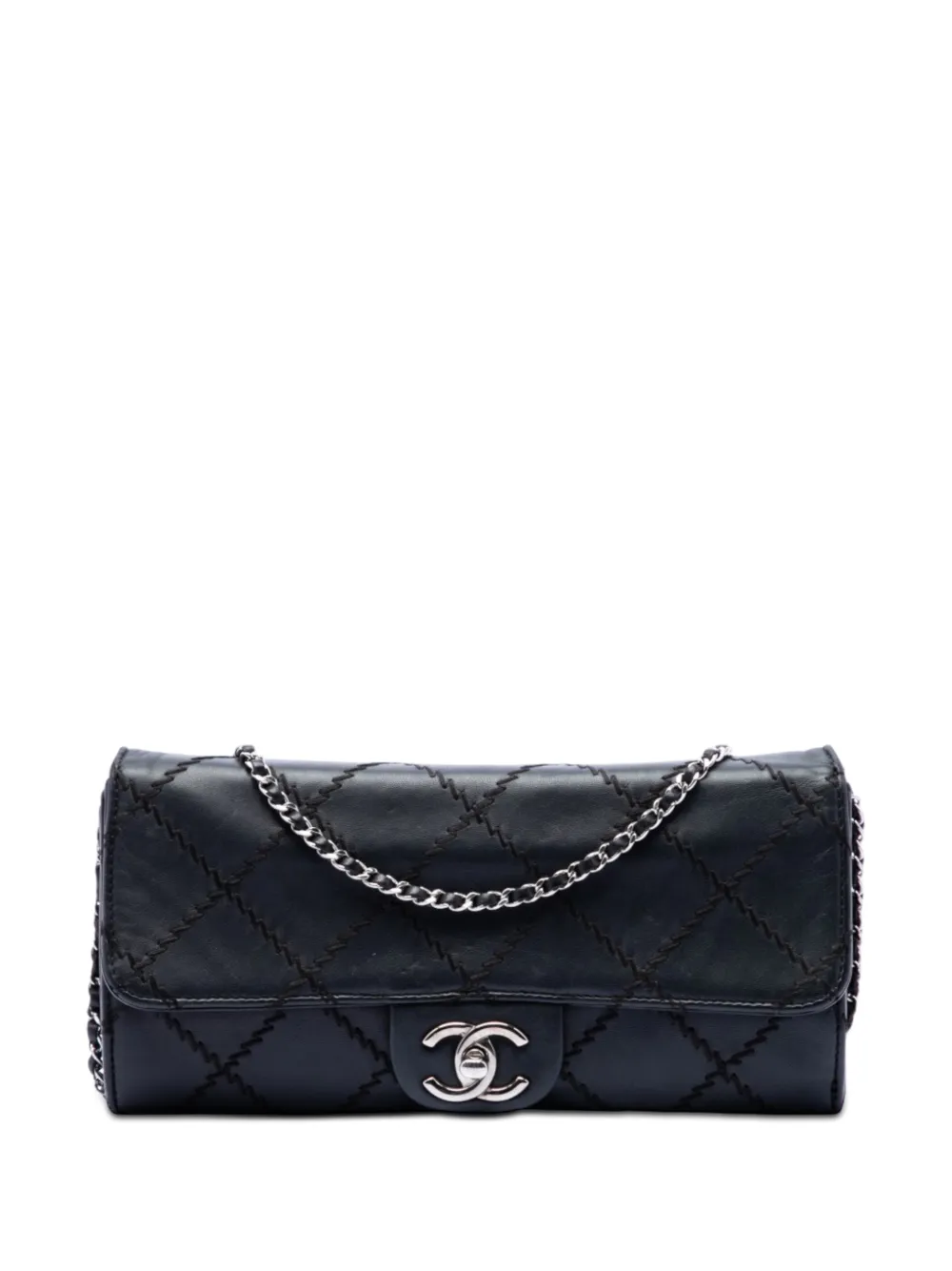 CHANEL Pre-Owned 2010-2011 CC Quilted Calfskin Ultra Stitch Wallet On Chain shoulder bag - Nero