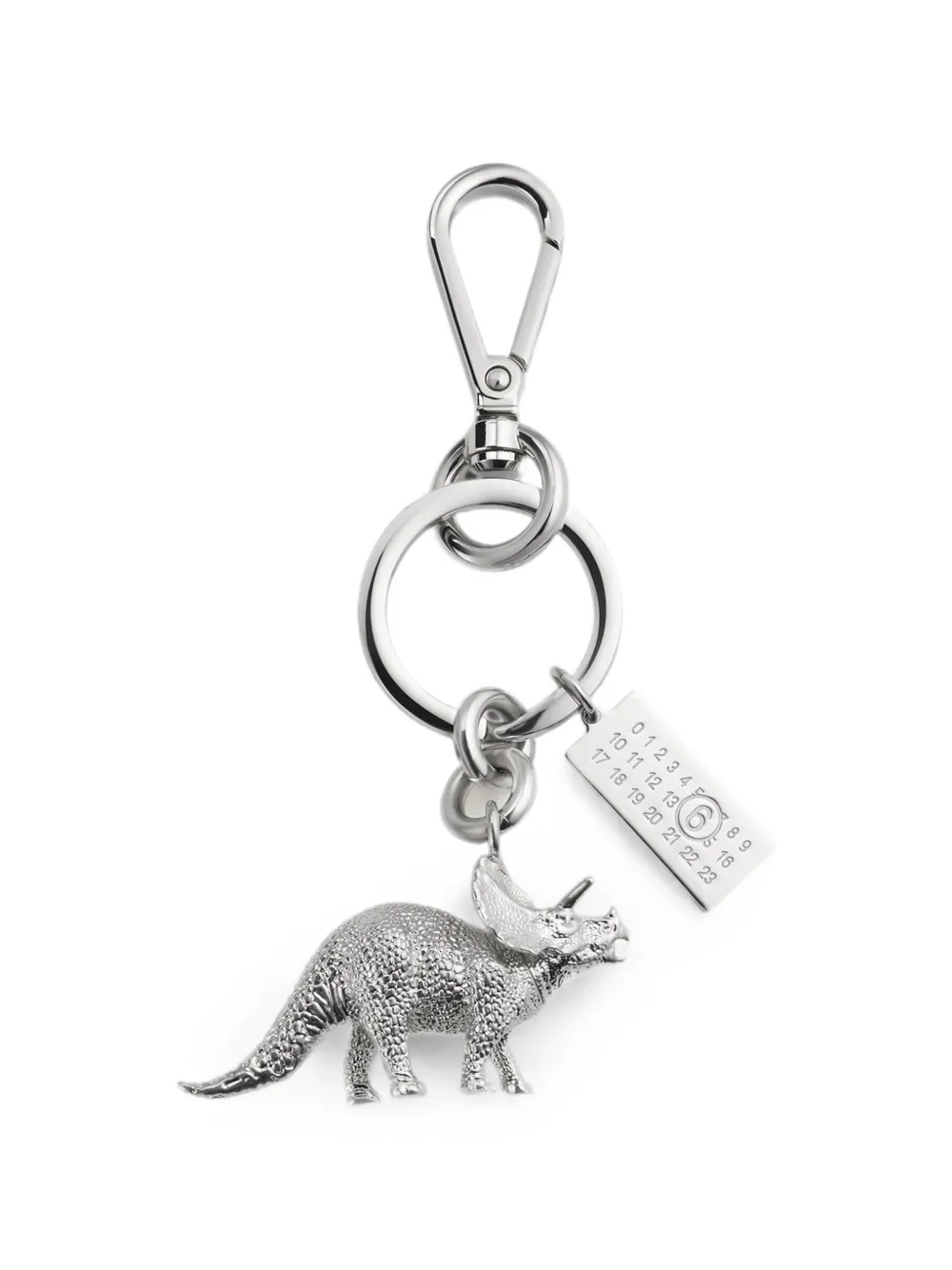 MM6 Maison Margiela dinosaur charm keyring - Silber