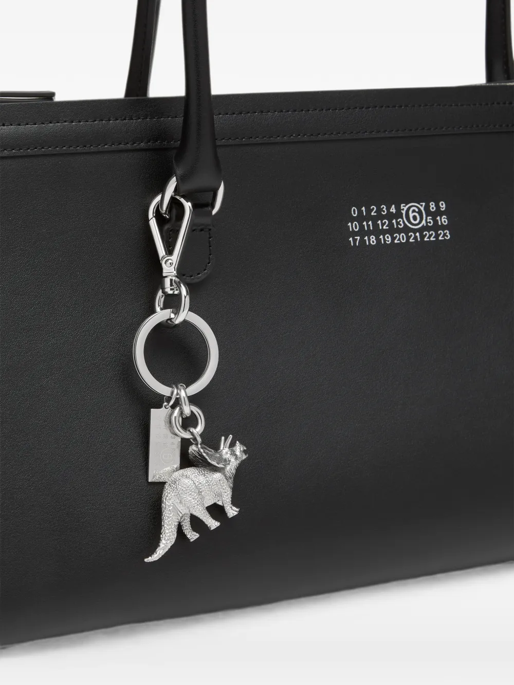 MM6 Maison Margiela Sleutelhanger met dinosaurus bedel Zilver