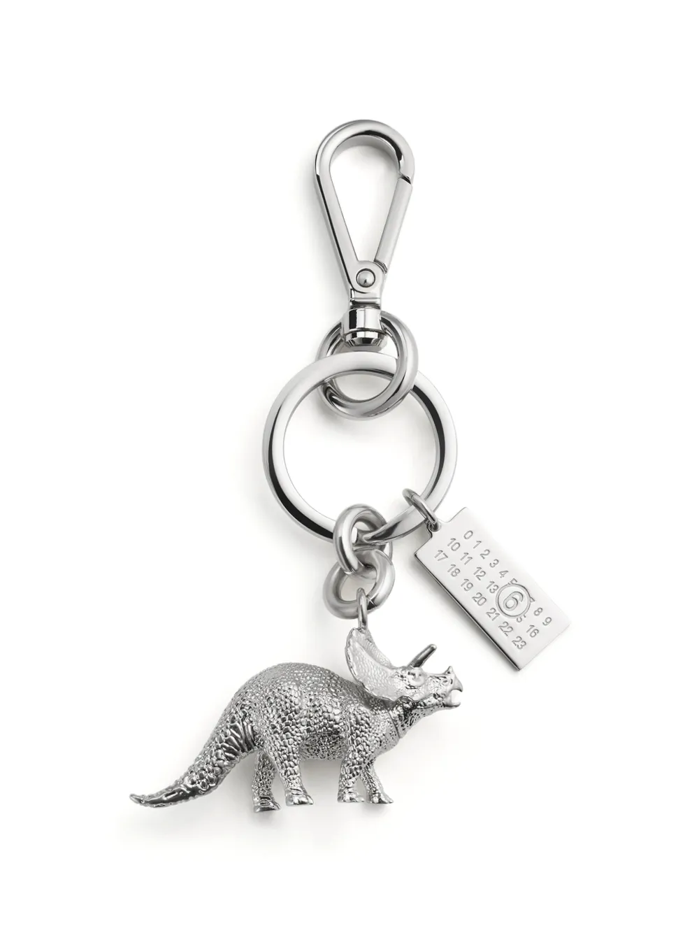 MM6 Maison Margiela dinosaur charm keyring - Silber