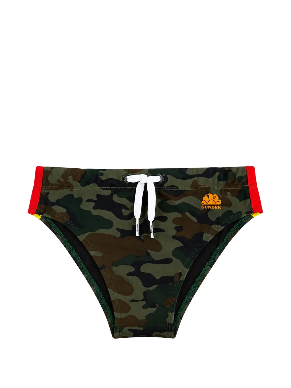 Sundek camouflage-print drawstring swim briefs - Verde