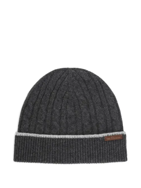 Kiton cable-knit beanie hat