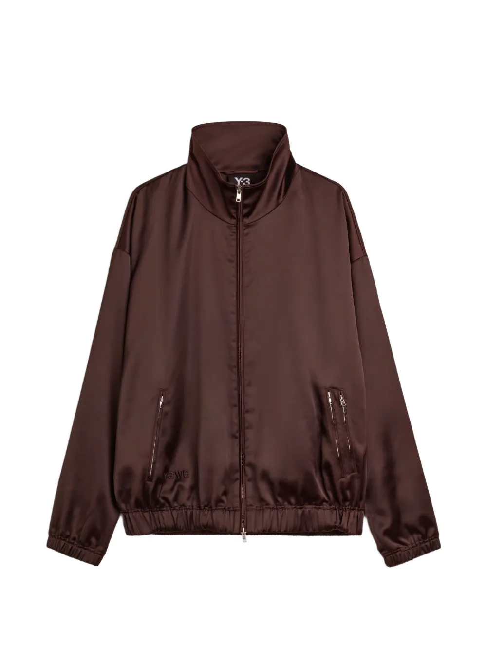 Y-3 x Wales Bonner embroidered satin-finish jacket - Marrone