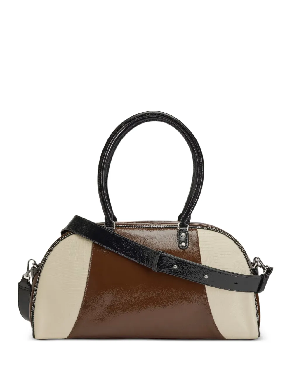 Y-3 x Wales Bonner leather shoulder bag - Marrone