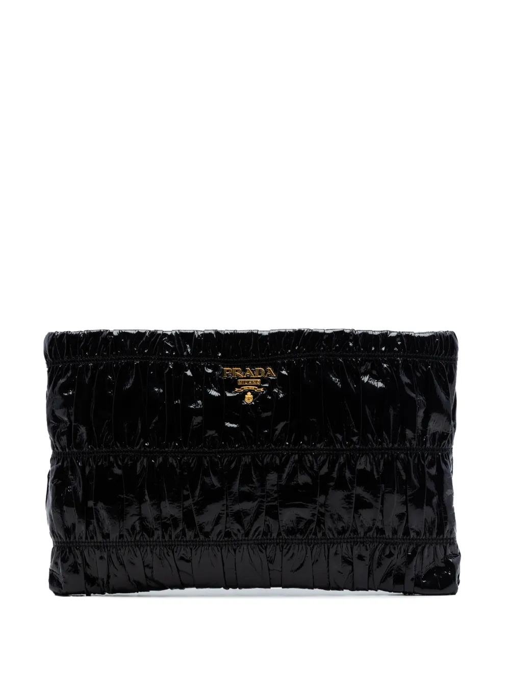 Prada Pre-Owned 2013-2025 Vernice Gaufre clutch bag - Nero