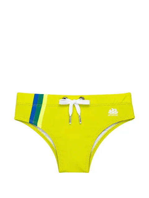 Sundek logo-patch striped swim briefs