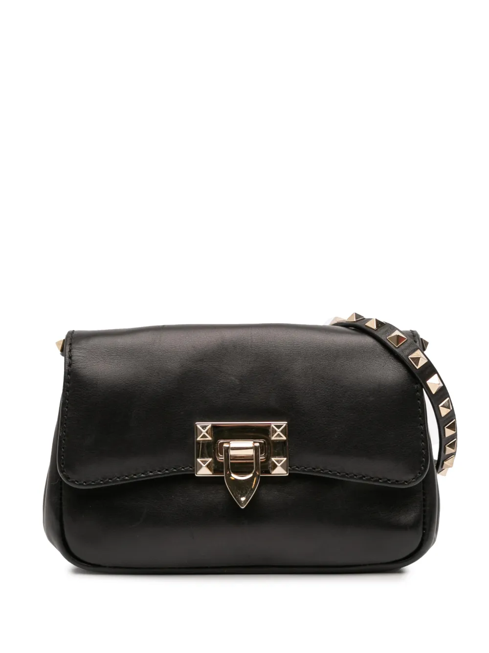 Valentino Garavani Pre-Owned 2000-2017 Small Leather Rockstud crossbody bag - Nero