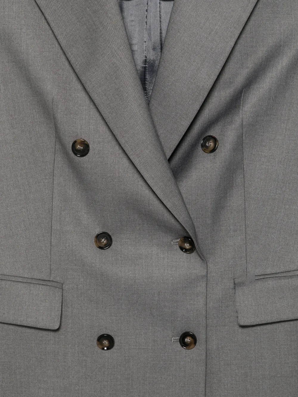 Manuel Ritz double-breasted peaked-lapels jacket Grijs