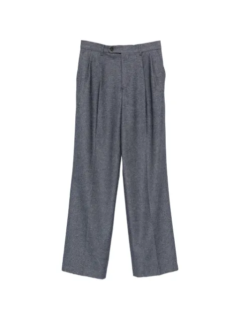 Manuel Ritz double-pleated denim-effect trousers