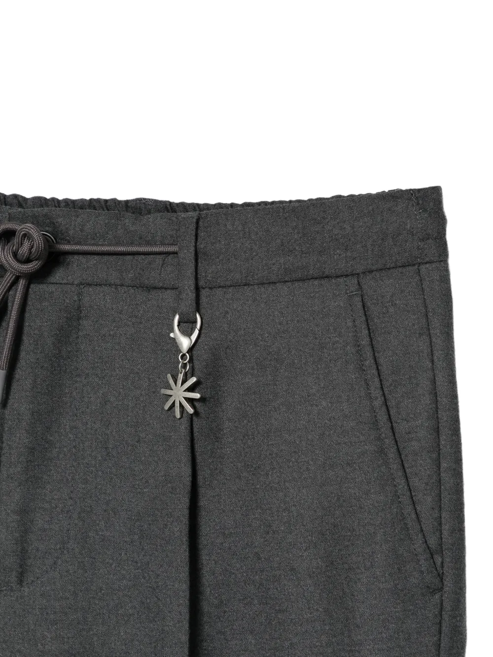 Manuel Ritz drawstring flannel trousers Grijs