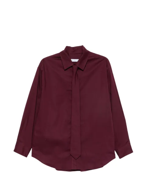 Manuel Ritz tie-detail long-sleeve shirt