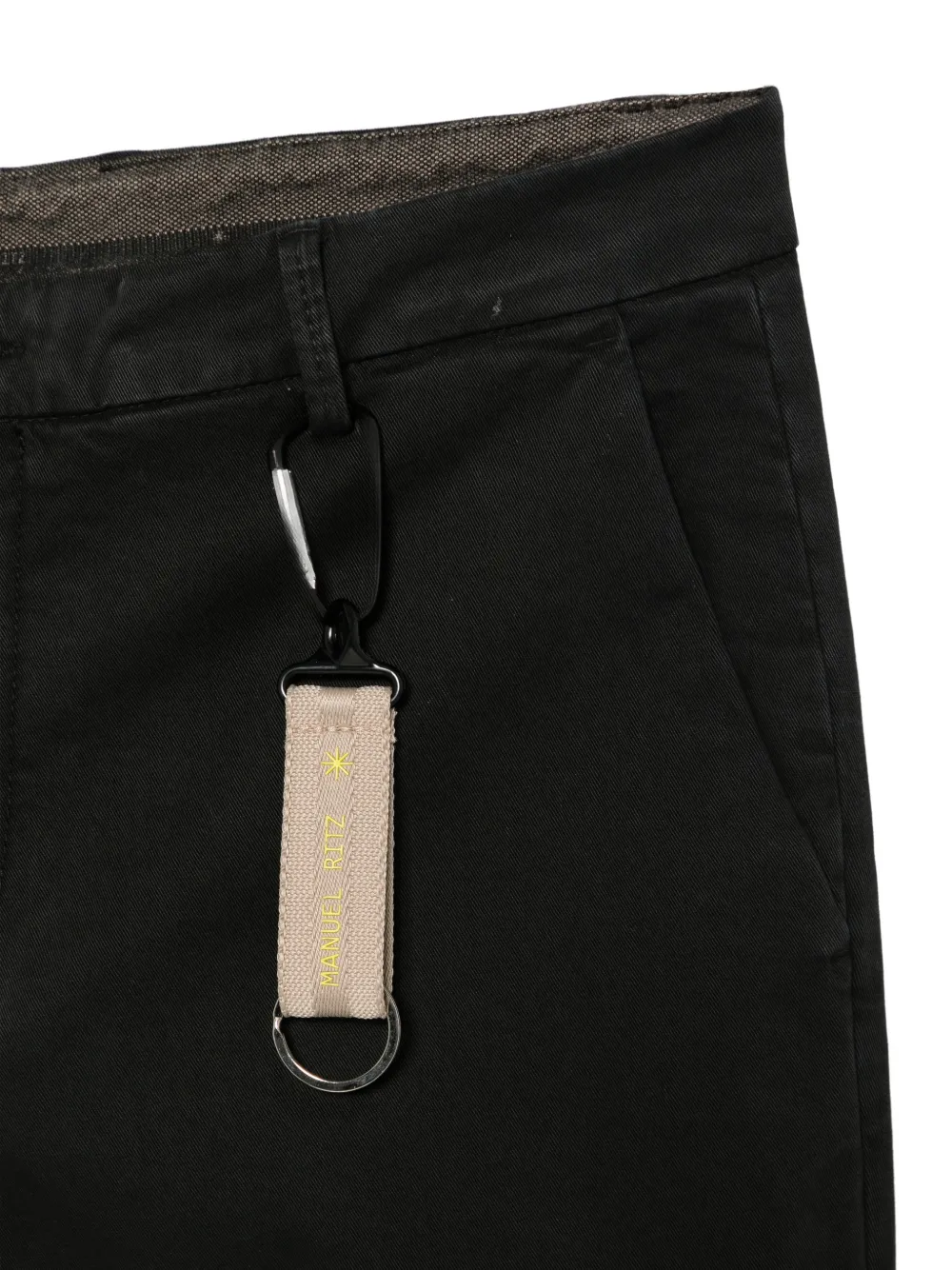 Manuel Ritz diagonal-pocket chinos Zwart
