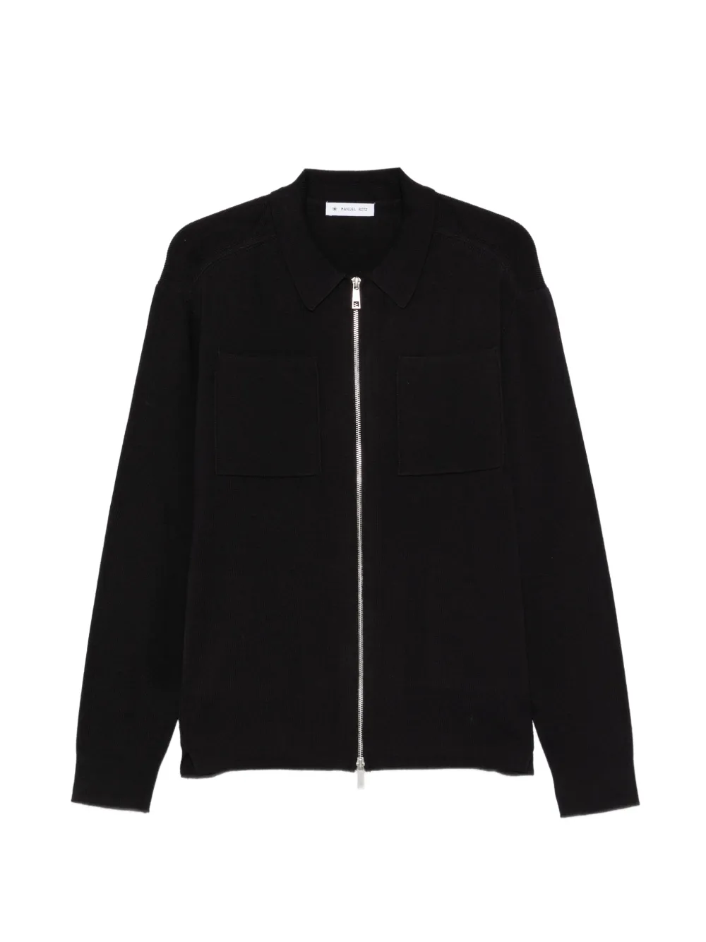 Manuel Ritz zip-up collared cardigan - Blu