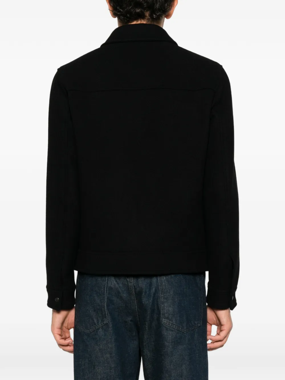 Manuel Ritz zip-fastening bomber jacket Zwart