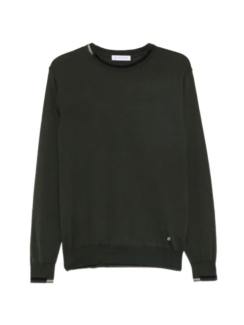 Manuel Ritz contrast-trim crew-neck sweater