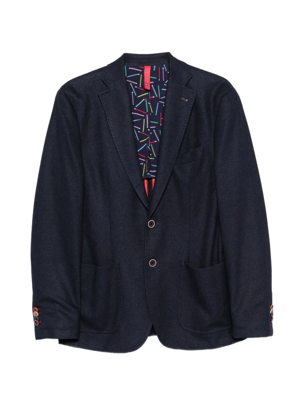Manuel Ritz chevron jersey blazer | Blue | Image 1
