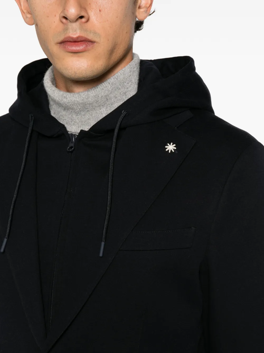 Manuel Ritz hooded blazer Blauw
