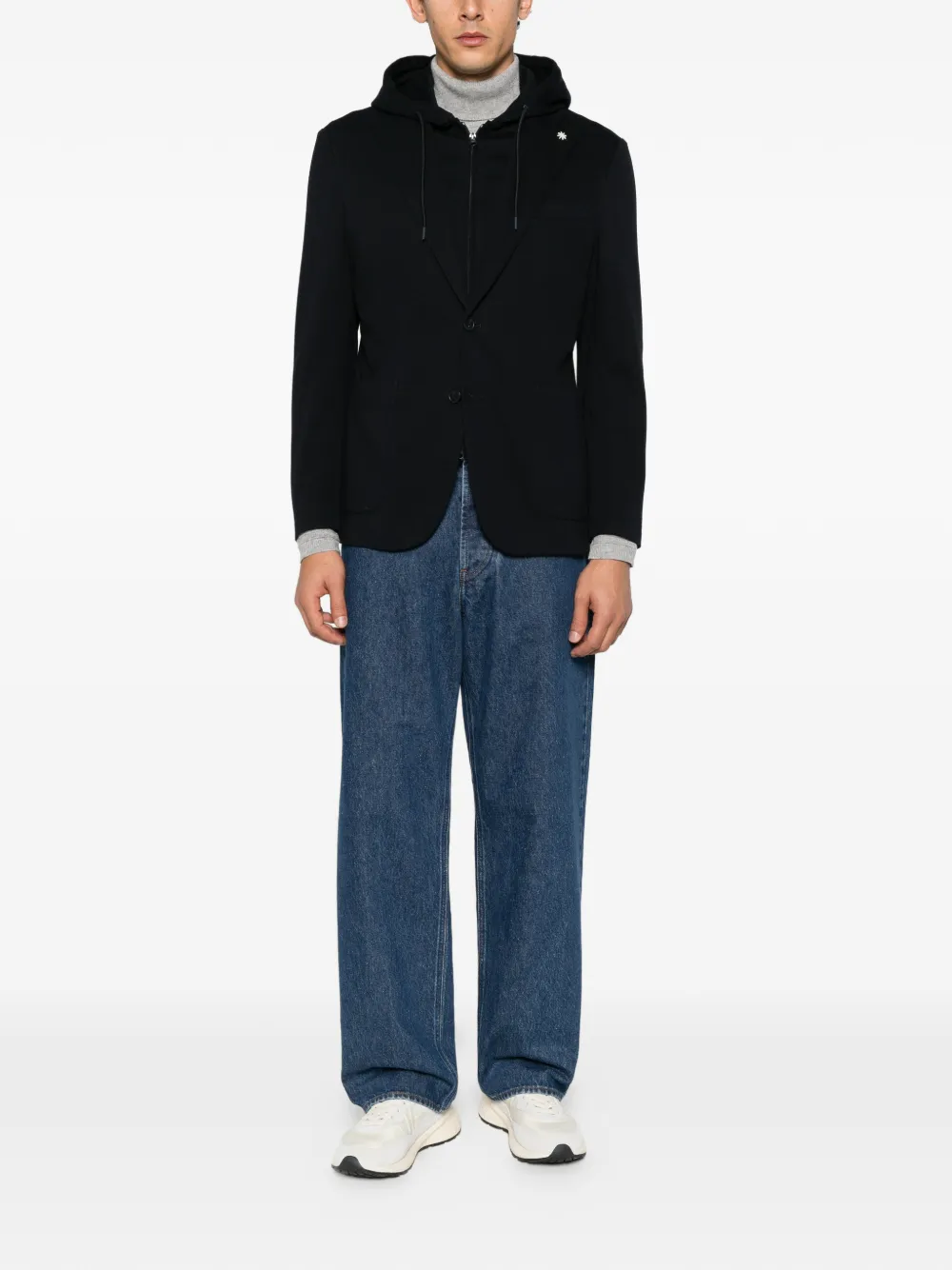 Manuel Ritz hooded blazer Blauw